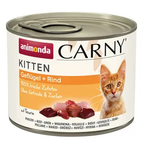 ANIMONDA Dosenfutter CARNY Kitten - Geflügel + Rind 200g
